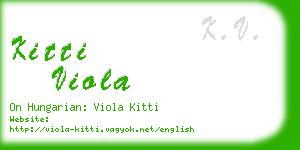 kitti viola business card